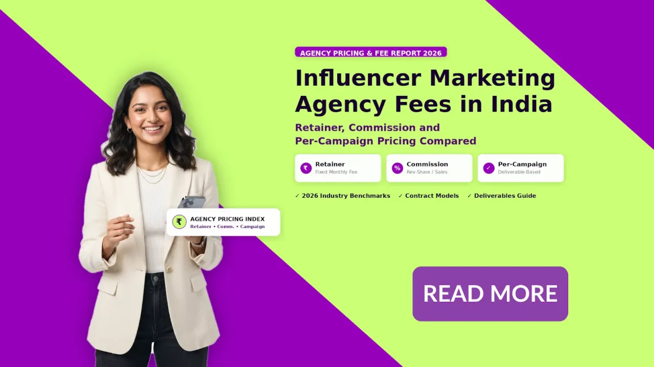 Influencer Marketing Agency Fees in India
