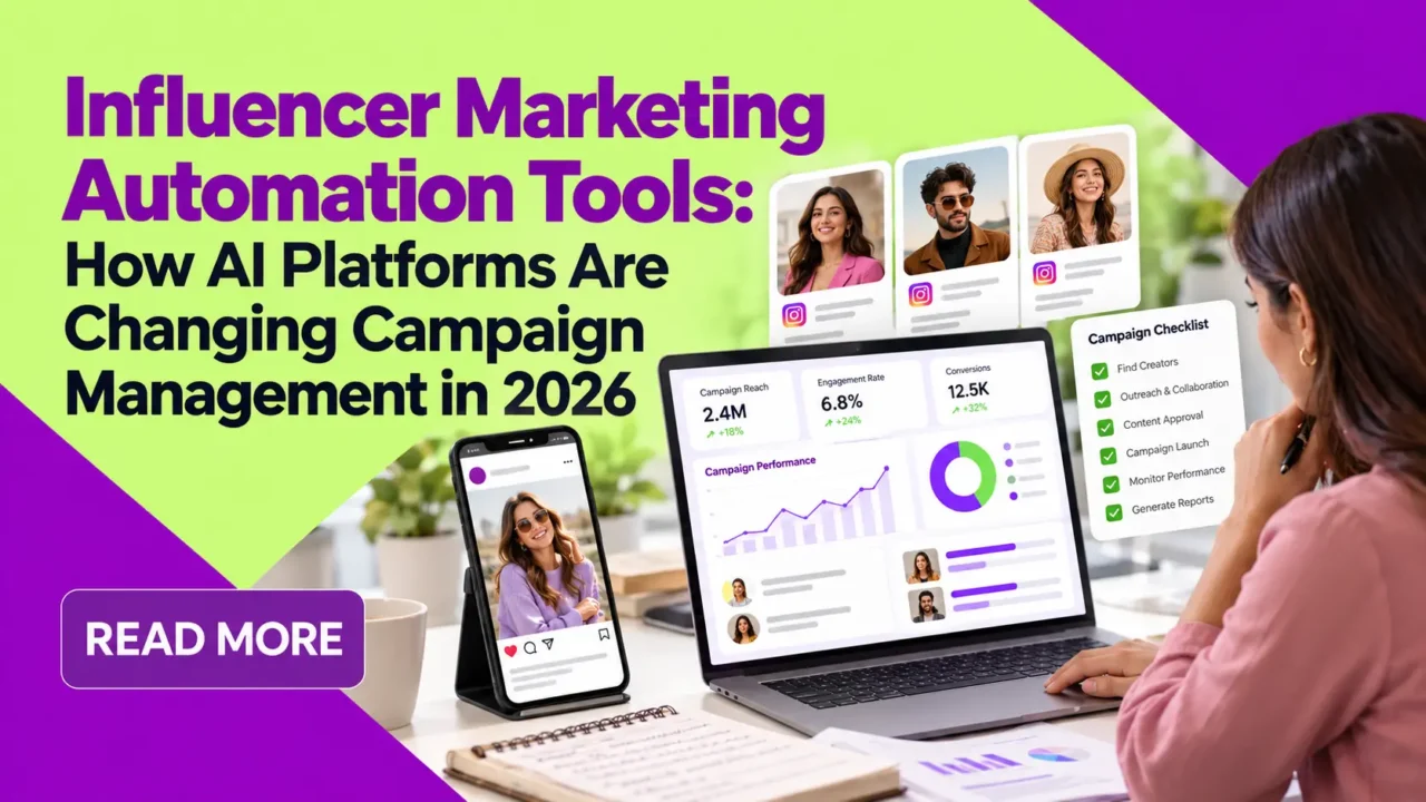 Influencer Marketing Automation tools Campaign Dashboard.